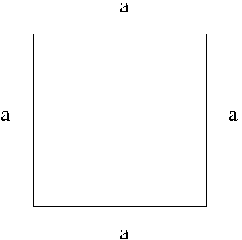 Ein Quadrat mit der Seitenlänge $a$.